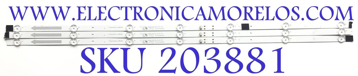 KIT DE LED'S PARA TV LG ((3 PIEZAS)) / NUMERO DE PARTE 303TC430042D / TCL43D07-ZC62AG-05D /  TCL43D07-ZC62AG-05D / TCL43D07-ZC62AG-05D / PANEL LVU430BEDX E0018 / MODELO 43UP7000PUA / 43UP7000PUA.CUSFLH